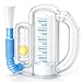 Incentive Spirometer-Incentive Spirometer Adult Breathing Exercise Device for Lungs,Deep Breathing Trainer for Children and Adults,5000ml Capacity Measurement with Flow Indicator-7×7×3.1 in