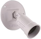Hubbell 5624-1 Bell Weatherproof Lampholder and Cover Combination, White