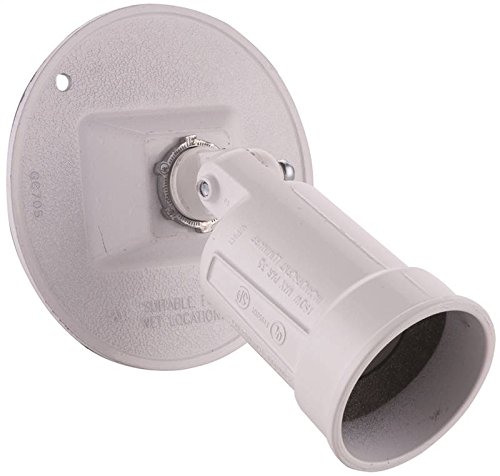 Hubbell 5624-1 Bell Weatherproof Lampholder and Cover Combination, White