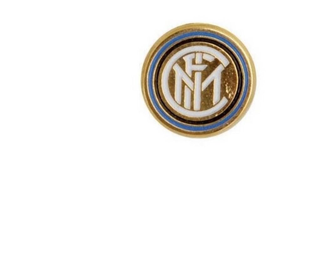 Giemme Broche Pin Insignia para chaqueta vestido de metal original Inter Internacional Producto Oficial, diametro 15 mm, Metal, Metal