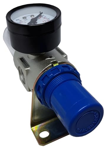 Filtro Regulador De Pressão Ar Comprimido Para Compressor Com Manômetro 1/4 Bsp