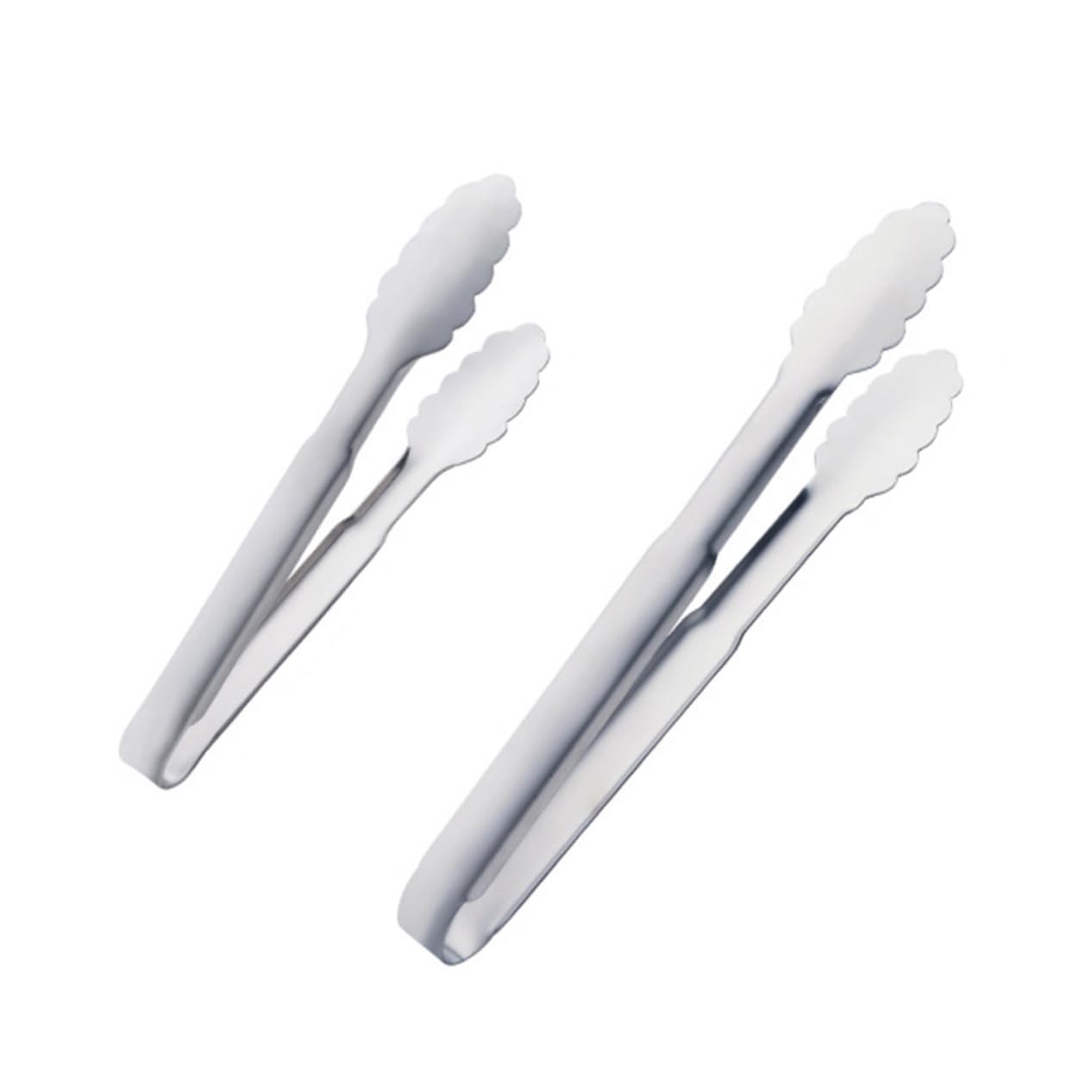 LALADEFIEE 2Pcs Stainless Steel Food Clamps Heavy Duty Bread Barbecue Clips Kitchen Tongs for Grilling Cooking and Serving