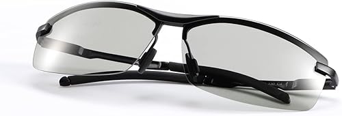 Miniatura 22 de Gafas de sol polarizadas fotocrómicas para hombre Al-Mg marco de metal gafas de conducción deportivas protección UV400 gafas antirreflejos