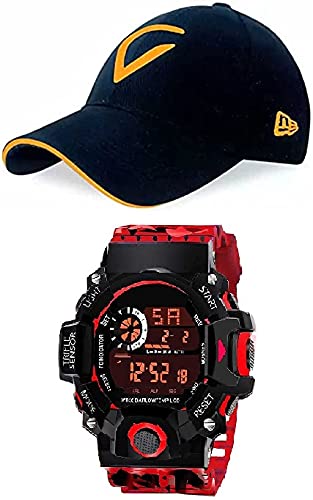 SELLORIA Combo of Black Dial Digital Black Baseball Embroidered Cap for Boys Mens,Kids (B09BM1T611) Amazon Price History, Amazon Price Tracker