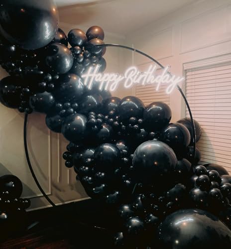 Image of 36 Inch Black Balloons - 9Pcs Giant Black Balloons Jumbo Large Thick Big Latex Balloons for Birthday Baby Shower Wedding Anniversary Graduation Photo Shoot Christmas New Year Party Decorations