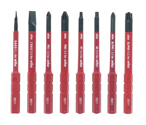 Image of Wiha 28789 11 Piece Insulated TorqueVario-S (10-50 In /lbs) and SlimLine Blade Set | 10-50 In /lbs