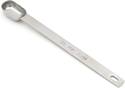 BERYLER 12 cucharadita (12 cucharadita 0.1 fl oz 2.5 cc) cuchara medidora individual, cucharas medidoras individuales de acero inoxidable,
