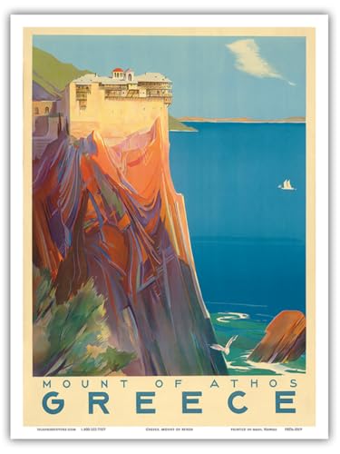 Greece - Mount of Athos - The Holy Mountain Poster Print