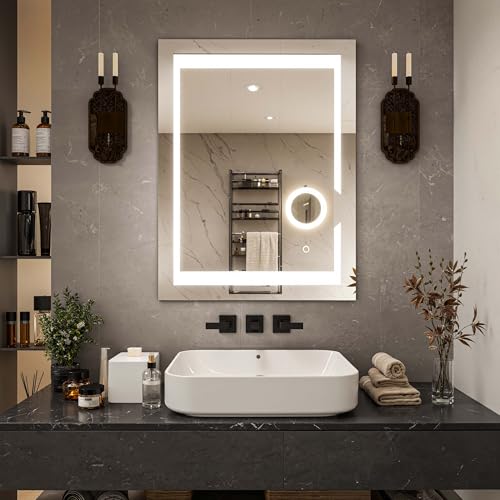 LEDMyplace 24x32 LED Bathroom Mirror with Lights, Dimmable Lighted Bathroom