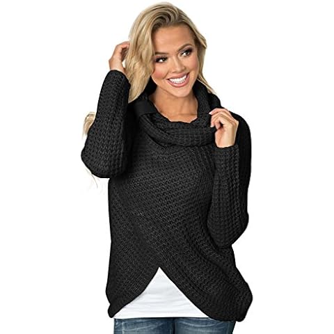 Jersey de Punto de Mujer con Cuello de Tortuga y Manga Larga Cover