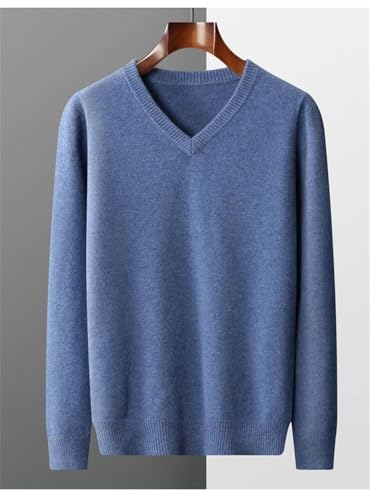 Men Soft V-Neck Casual Sweater Classic Long Sleeves Pullover Slim Fit Pullover Men's Casual Dress Sweater4