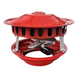 [Silencieux et pourtant efficace et emballage pratique] Fonctionnement silencieux pour une maison calme tout en aspirant efficacement la fumée. Le paquet contient 1 ventilateur de cheminée en métal rouge prêt à installer.