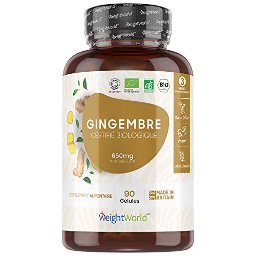 Gingembre Bio, 650 mg - 90 Gélules de...