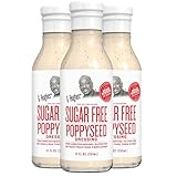 G Hughes Sugar Free Poppyseed Dressing - Gluten Free Poppy Seed Dressing, Sugar Free Salad Dressings, Keto Friendly Salad Dressing Poppy Seed, Zero Carb Poppyseed Salad Dressing - 12 Oz (3-Pack)