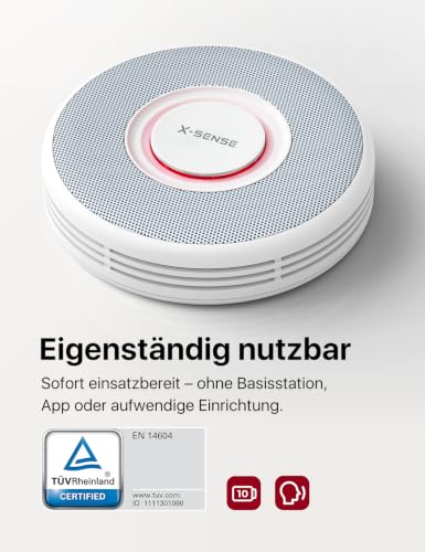 X-Sense Standalone Rauchmelder mit Sprachalarm, XS0B-SN, 3 Stück – Ansicht 2