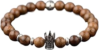 Pulseras, cuentas de oración, 1 pulsera de cuentas de madera natural con forma de tortuga, pulsera de rosario budista del Tíbet for hombres y mujeres, joyería unisex, color rojo (color: rojo) (color: