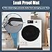 Washing Machine Pan Washer Drain Pan Silicone Mat, Washer Tray Soft Bottom Pad Under Dryer Drip Pan Floor Protector, 27x27 Inch Non-Slip Leak Pan Anti-Vibration Waterproof Washer Drip Tray (black)