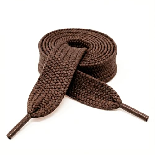 Image of BUCKLE CITY Thick Flat 3 /4 inch Wide Shoelaces Solid Color Strings for All Shoe Types - Chunky Fat Laces for Sneakers, Boots