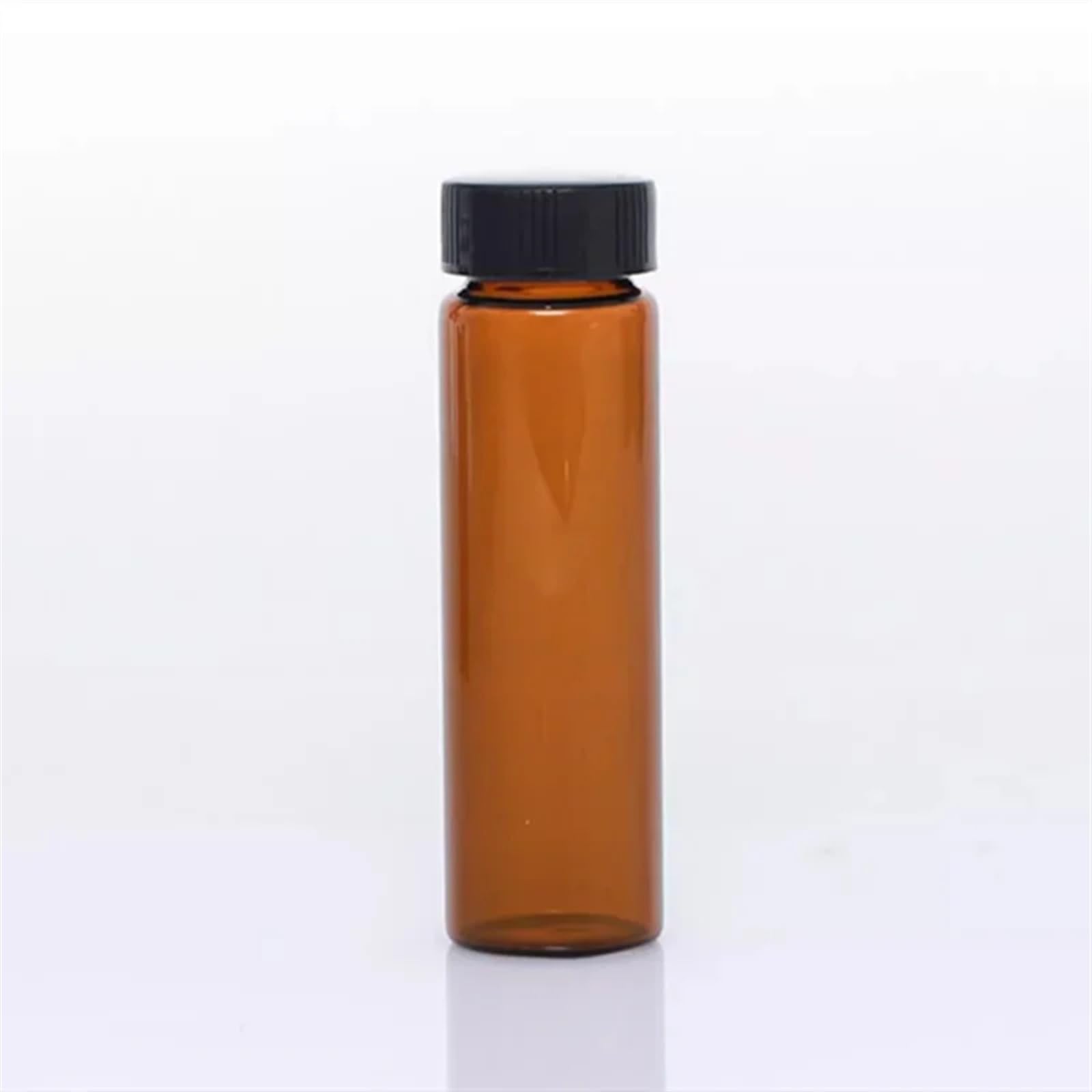 Lagerung von Proben aus Hochborosilikatglas, 100 Stück, 20 Stück, 10 Stück, 2 ml bis 60 ml, braunes Glas mit schwarzem Schraubverschluss aus Kunststoff(20ml 20pcs)