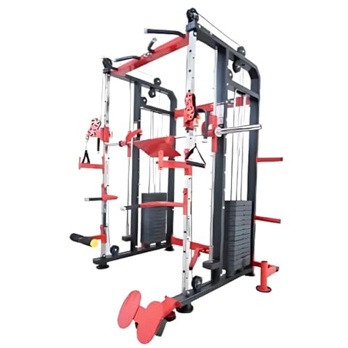 Image of Gym24 Functional Trainer with Smith Machine Home Gym All in One Home Gym Machine with PVC Weight 80 kg Both Side | Installation Free