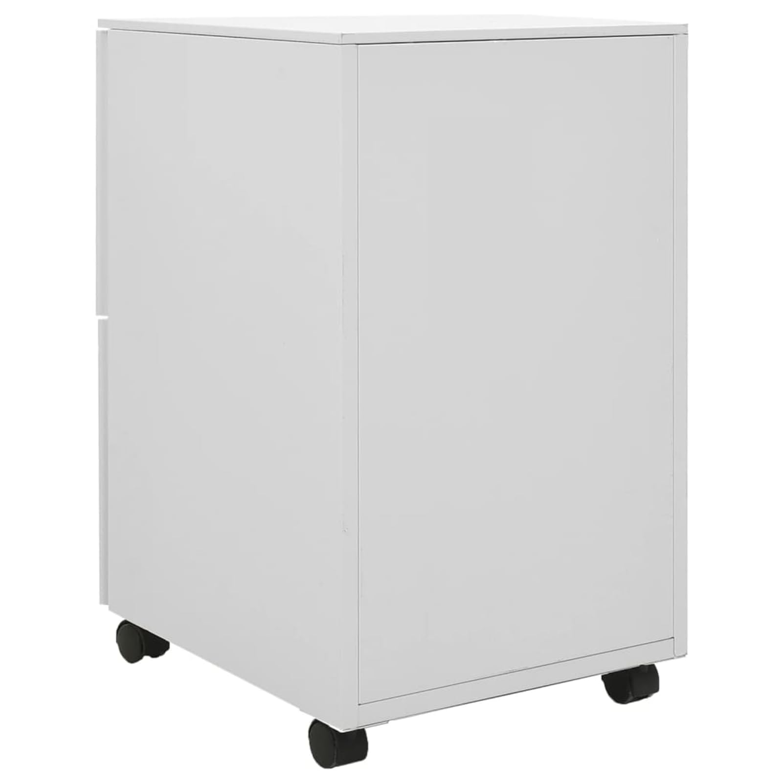 Gecheer Schedario mobile per ufficio, armadietto in acciaio grigio chiaro con 2 cassetti, barra sospensione rimovibile, guide a sfera, 39x45x67 cm, per organizzazione documenti e archiviazione