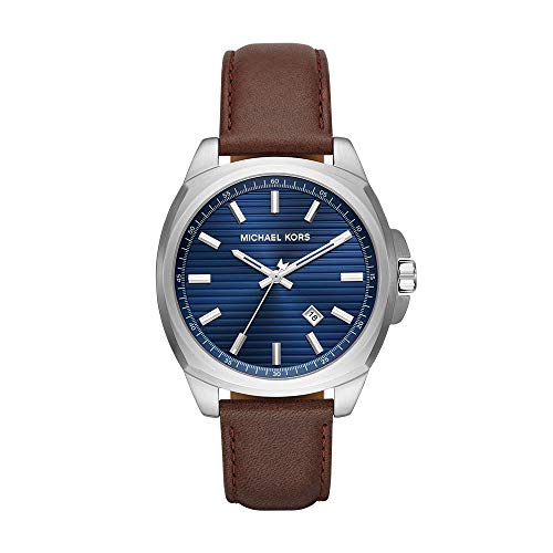 Michael Kors Men's Bryson Three-Hand Date Silver-Tone Stainless Steel Watch MK8631