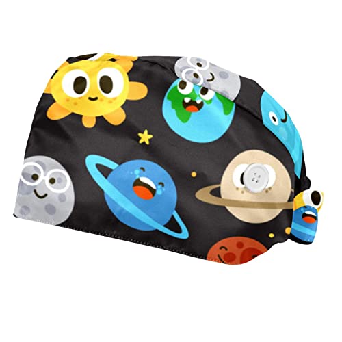 Chapeaux bouffants planètes JDEZ casquettes de travail ajustables mixtes