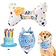 Hunde Geburtstag Kuchen, Geburtstag Hund Knochen-Plüschtier,Hund Kuchen Knorpel, Weich und Quietschend, Enthalten Geburtstagshut Hunde und Halstuch