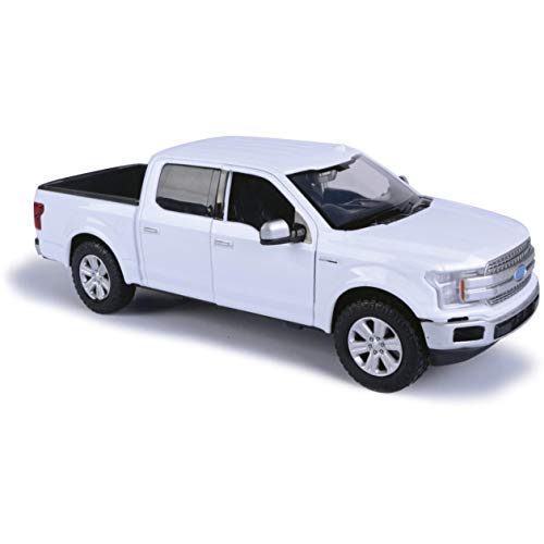 2019 Ford F-150 Lariat Crew Cab Pickup Truck White 1/24-1/27 Diecast Model Car by Motormax 79363