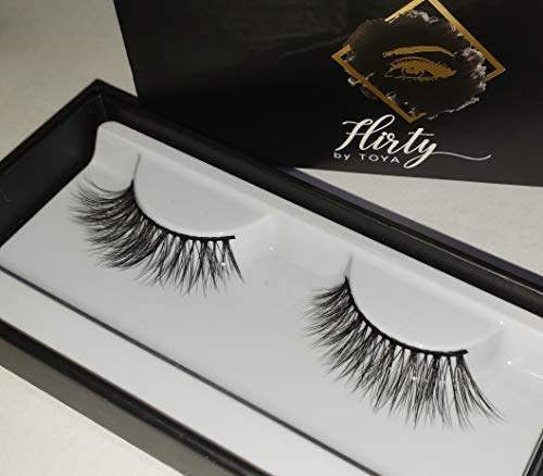 Flirty 3D Premium Quality Mink Eyelashes, Cruelty-Free False Eyelashes, Hand Crafted Individually, Luxury and Glamorous Fake Lashes