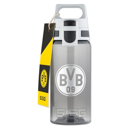 Borussia Dortmund BVB SIGG - Borraccia per bambini, 0,5 l, articolo sportivo, colore: Grigio