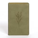 CSB Personal Size Bible, Sage SuedeSoft LeatherTouch, Red Letter, Presentation Page, Sewn Binding, Footnotes, Full-Color Maps, Easy-to-Read Bible Serif Type