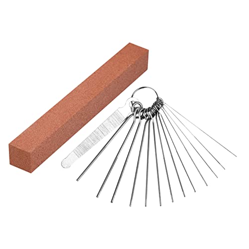 CZ Store Pilniki siodełkowe do gitary - 0,5 mm do 1,5 mm, 13 szt. - ✮DOŻYWOTNIA GWARANCJA✮ - Zestaw do Konserwacji Gitary - Narzędzie do Czyszczenia, Polerowania i Pielęgnacji Instrumentów Strunowych