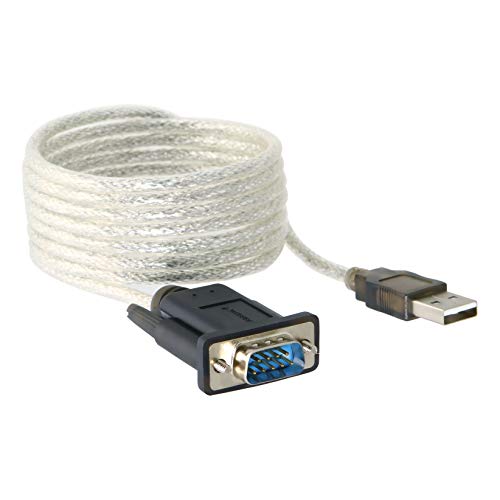 SF Cable, 6 ft USB to Serial RS232 DB9 Adapter with Screw (Prolific Chipset)