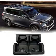 حامل أكواب وحدة التحكم الخلفية باللون الأسود لنيسان أرمادا 2017-2020، إنفينيتي QX56 2012-2013، QX80 2014-2018 حامل أكواب المقعد الأوسط يحل محل 88741-1LK3D 887411LK3D
