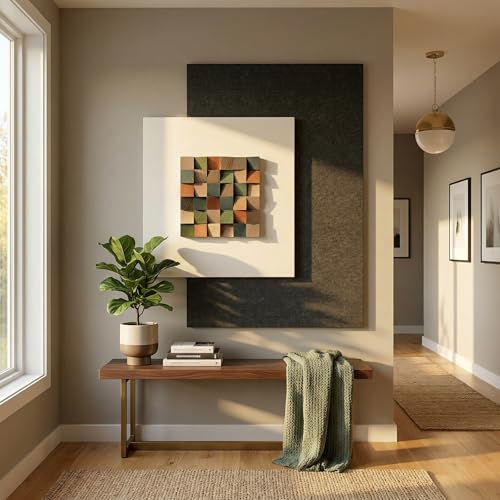 Hoemzon Textured Wall Art, Minimalist Living Room Decor Essential,24x29 In by Hoemzon - Used condition - Image 6