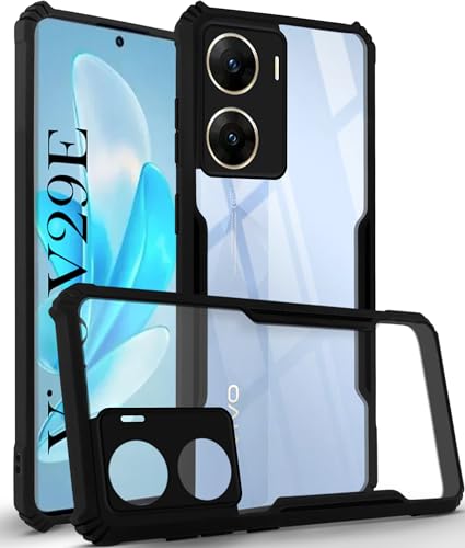 Image of Jkobi Back Cover Case for Vivo V29e 5G (Shockproof with Polycarbonate Clear Panel | Professional Black)
