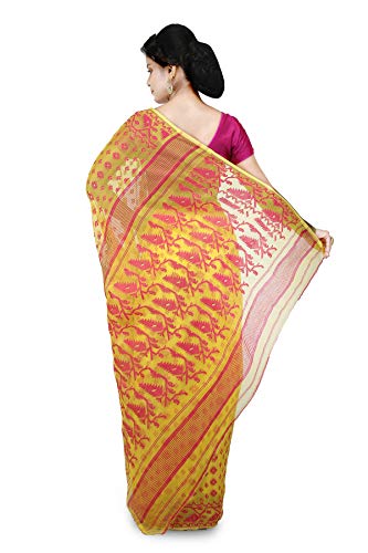 Image of WoodenTant Women's Cotton Silk Saree Without Blouse Piece