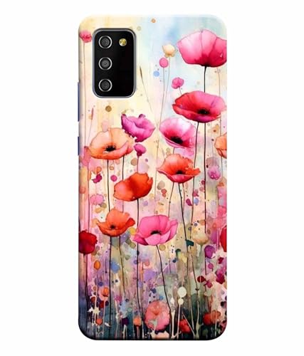 Image of Printed Hard Back Case Cover & Compatible for Samsung Galaxy A03S / Samsung Galaxy A02S | Vintage Flower Art (Multicolor) - D1183
