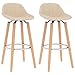 Lechnical Sgabelli Sgabello Bar Sgabelli Bar Sgabelli da Bar Sgabello da Bar Cucina Sgabelli da Bar 2 pz Crema in Tessuto Ce Vj