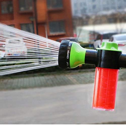 Searea Garden Hose Nozzle Adjustable Hose Spray Nozzle High Pressure 8 Watering Pattern With 3.5Oz Soap Sprayer Power Garden Water Hose Foam Nozzle Sprayer For Car Washing Pet Shower(Green) #TOP2