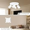 GeyouLux LED Ceiling Spotlight 4 Way, GU10 Spotlights Ceiling Lights Rotatable, Modern White Round Ceiling Spots for Kitchen Bedroom Living Room, Bulb Not Included #5