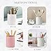 minimaliving Pen Holder,Nordic Style Silicone Waterproof Pencil Holder for Desk Simple&Modern Minimalist Makeup Organizer Multifunctional Office Supplies for Home,Kids and School(Beige)