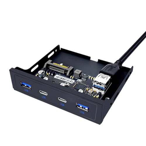 Multiports - Adaptador de expansión USB 3.2 para panel frontal USB de 3.5 pulgadas, bahía de discos blandos con 4 puertos USB, fácil instalación