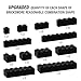 100 Piece Classic Building Blocks, Compatible with Lego, Black Bricks in Bulk