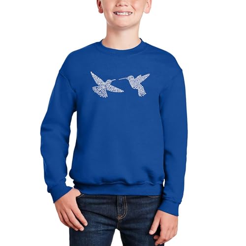 Hummingbirds - Boy's Word Art Crewneck Sweatshirt