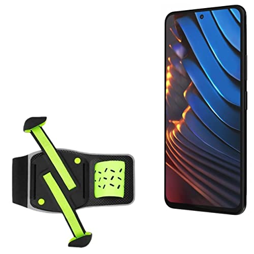 BoxWave Holster Compatible with Poco Xiaomi X3 GT - FlexSport Armband, Adjustable Armband for Workout and Running - Stark Green