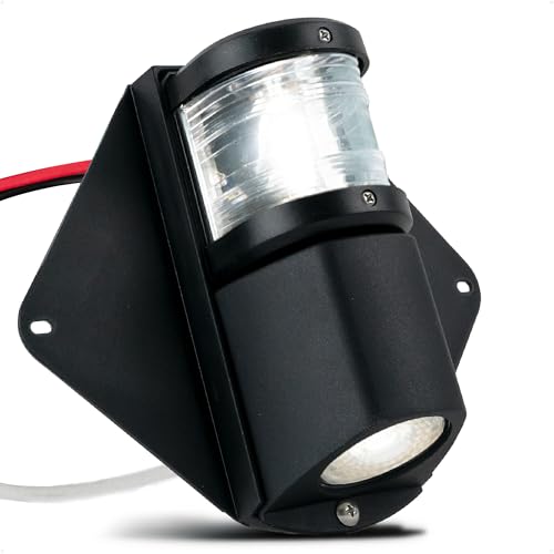 Five Oceans Combination Masthead and Deck Light, LED Masthead Deck Spreader Light, 12V, Vertical Mount for Sailboat - FO3837