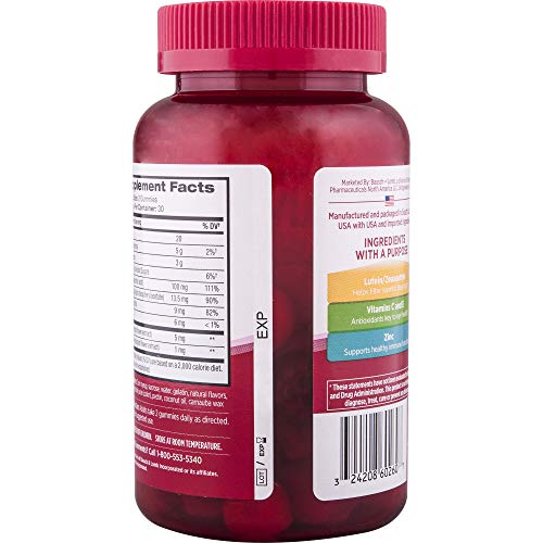 Ocuvite Vitamin & Mineral Supplement For Eye Health Adult Gummies, Contains Lutein & Zeaxanthin, Bausch, 60 Count #TOP2