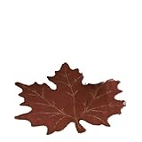 Heritage Lace Maple Leaf 14-Inch by 15-Inch Placemat, Dark Paprika, Set of 2